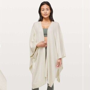 Lululemon Free To Coast Wrap Cardigan Open Front Sweater One Size Yoga